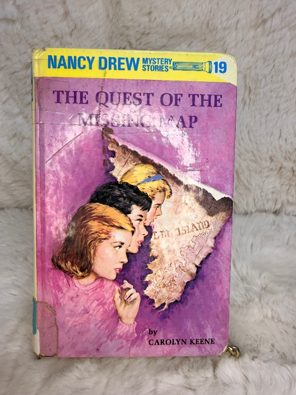 Nancy Drew Quest of Missing Map #19 Vintage Hardback Matte Picture Cover 1969